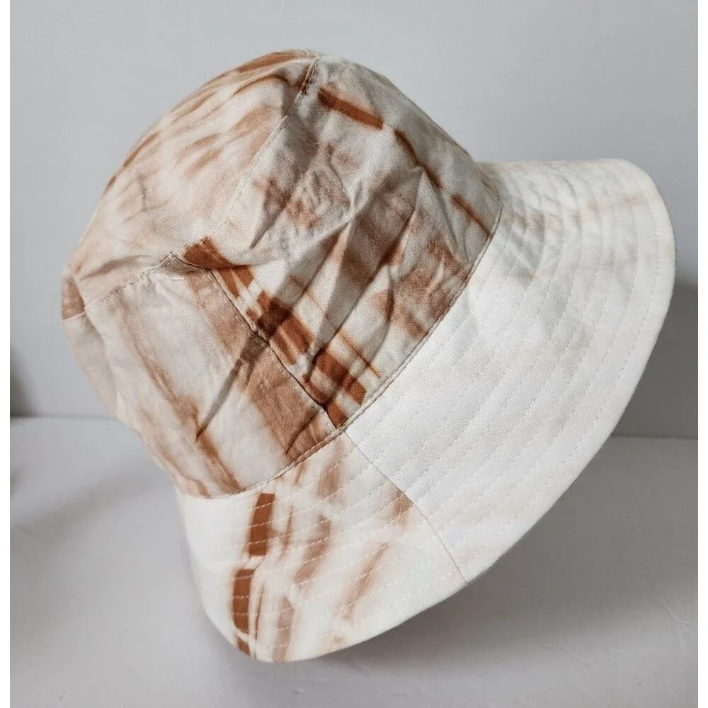 NWT $38 VINCE CAMUTO Tyedye Brown Taupe BUCKET HAT